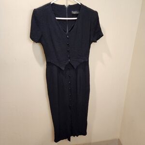 METROPOLITAN New York 10001 Women's Vintage Black Pencil Dress size S